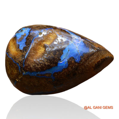 20.00 Cts Natural Australian Boulder Opal Loose Gemstone Pear Druzy 22x15x7 mm BO-48