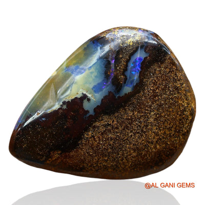 17.00 Cts Natural Australian Boulder Opal Loose Gemstone Pear Druzy 22x17x5 mm BO-49