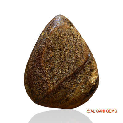 17.00 Cts Natural Australian Boulder Opal Loose Gemstone Pear Druzy 22x17x5 mm BO-49