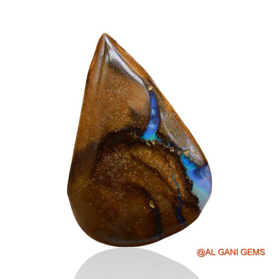 21.00 Cts Natural Australian Boulder Opal Loose Gemstone Pear Druzy 23x16x8 mm BO-50
