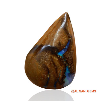 21.00 Cts Natural Australian Boulder Opal Loose Gemstone Pear Druzy 23x16x8 mm BO-50
