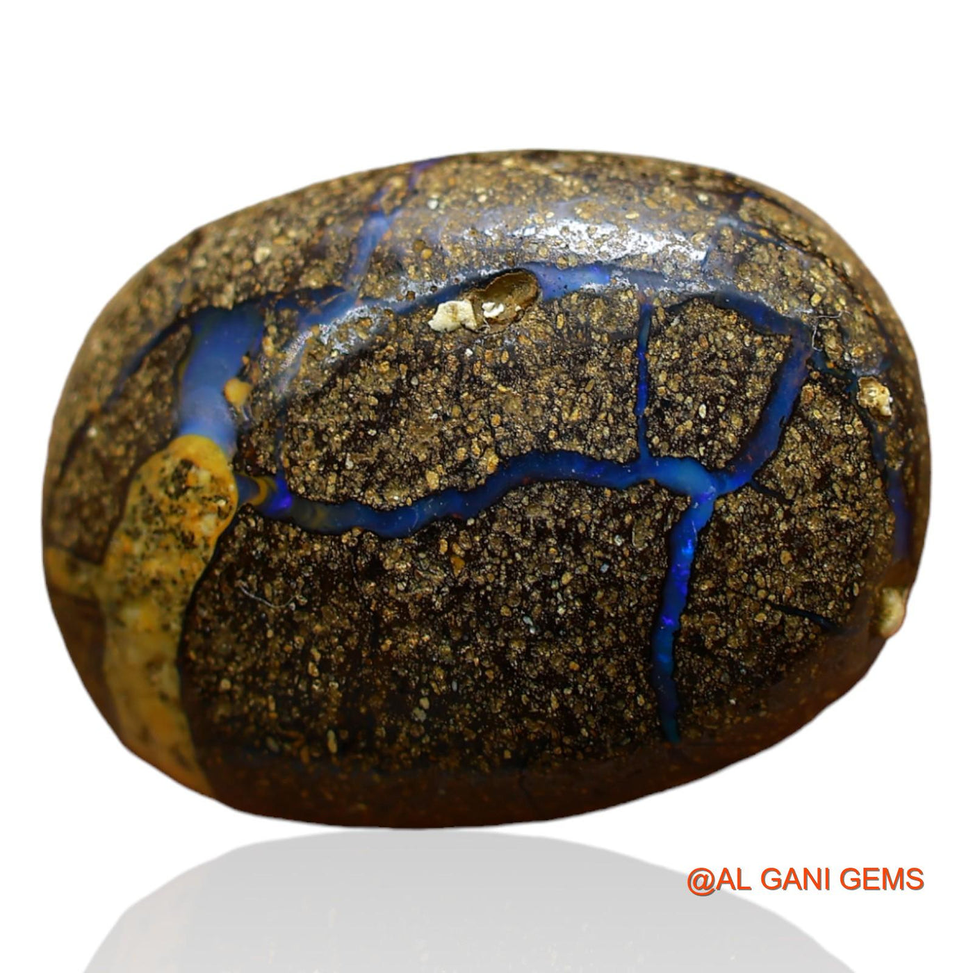 17.00 Cts Natural Australian Boulder Opal Loose Gemstone Oval Druzy 21x15x6 mm BO-51