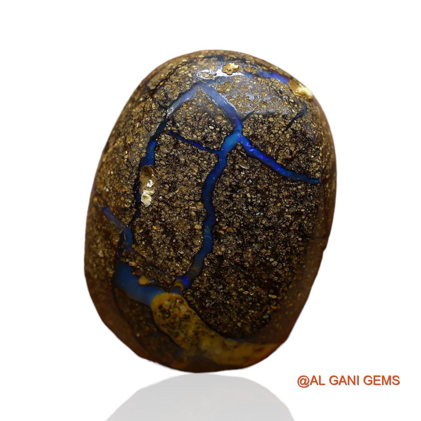 17.00 Cts Natural Australian Boulder Opal Loose Gemstone Oval Druzy 21x15x6 mm BO-51