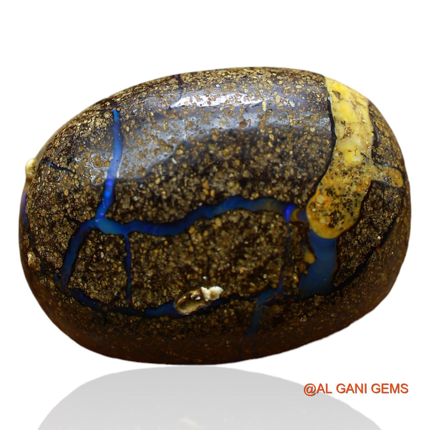 17.00 Cts Natural Australian Boulder Opal Loose Gemstone Oval Druzy 21x15x6 mm BO-51