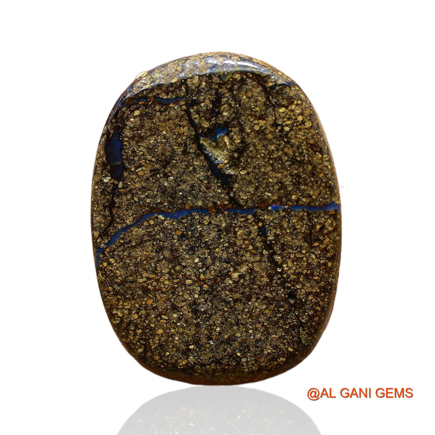 17.00 Cts Natural Australian Boulder Opal Loose Gemstone Oval Druzy 21x15x6 mm BO-51