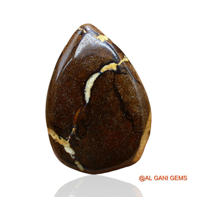 20.00 Cts Unheated Australian Boulder Opal Loose Gemstone Pear Druzy Natural 21x15x6 mm BO-52