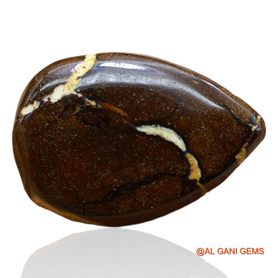 20.00 Cts Unheated Australian Boulder Opal Loose Gemstone Pear Druzy Natural 21x15x6 mm BO-52