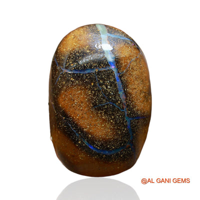 Natural Untreated Boulder Opal Loose Gemstone Oval Druzy From Australia 21.00 Cts 21x14x7 mm BO-53