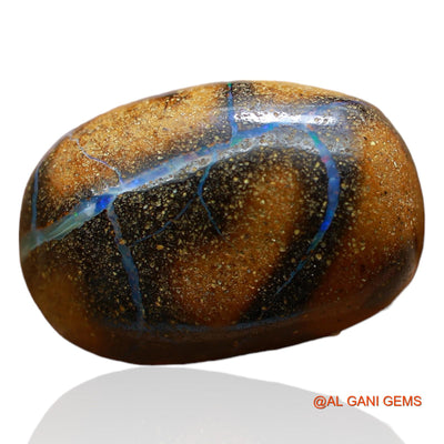 Natural Untreated Boulder Opal Loose Gemstone Oval Druzy From Australia 21.00 Cts 21x14x7 mm BO-53