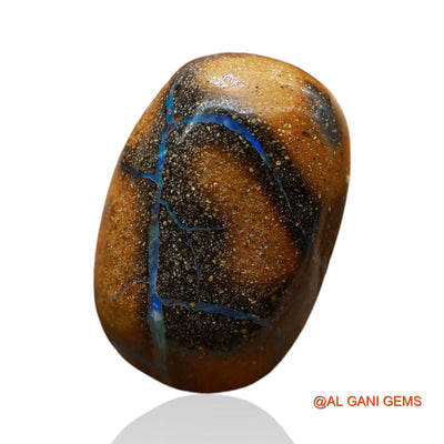 Natural Untreated Boulder Opal Loose Gemstone Oval Druzy From Australia 21.00 Cts 21x14x7 mm BO-53