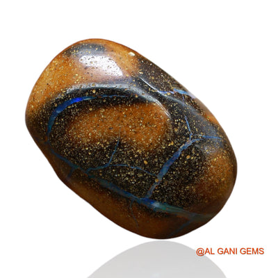 Natural Untreated Boulder Opal Loose Gemstone Oval Druzy From Australia 21.00 Cts 21x14x7 mm BO-53