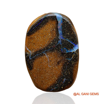 Natural Untreated Boulder Opal Loose Gemstone Oval Druzy From Australia 21.00 Cts 21x14x7 mm BO-53