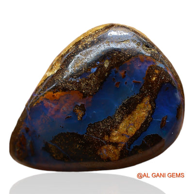 13.00 Cts Natural Australian Boulder Opal Loose Gemstone Pear Druzy 18x14x6 mm BO-55