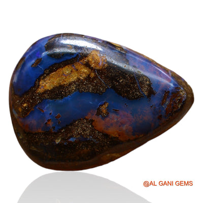 13.00 Cts Natural Australian Boulder Opal Loose Gemstone Pear Druzy 18x14x6 mm BO-55