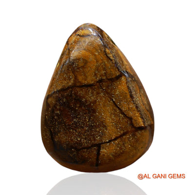 13.00 Cts Natural Australian Boulder Opal Loose Gemstone Pear Druzy 18x14x6 mm BO-55