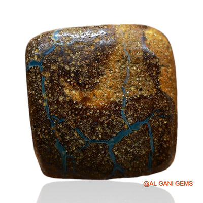 Natural Untreated Boulder Opal Loose Gemstone Square Druzy From Australia 8.00 Cts 12x12x5 mm BO-57