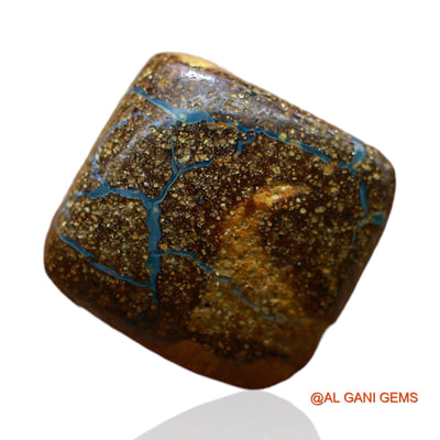 Natural Untreated Boulder Opal Loose Gemstone Square Druzy From Australia 8.00 Cts 12x12x5 mm BO-57