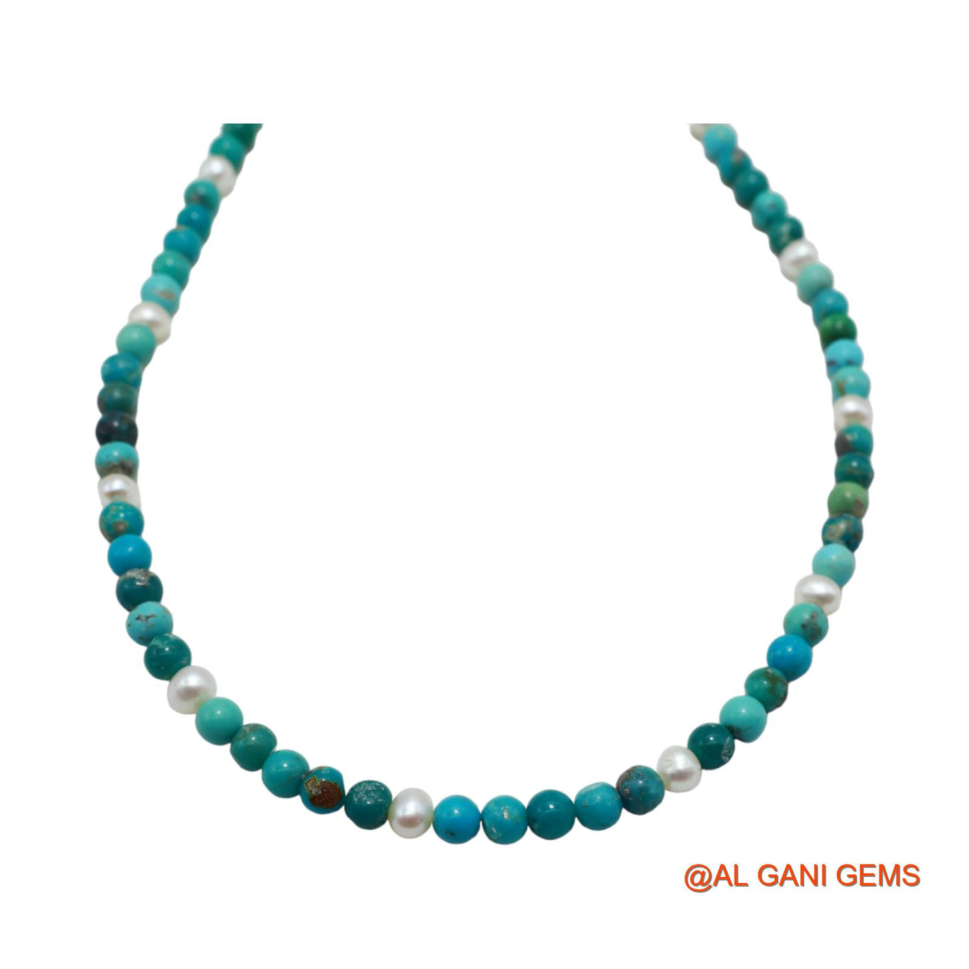 Rondelle Smooth December Turquoise Bead Boho Wedding Statement Necklace BT-15