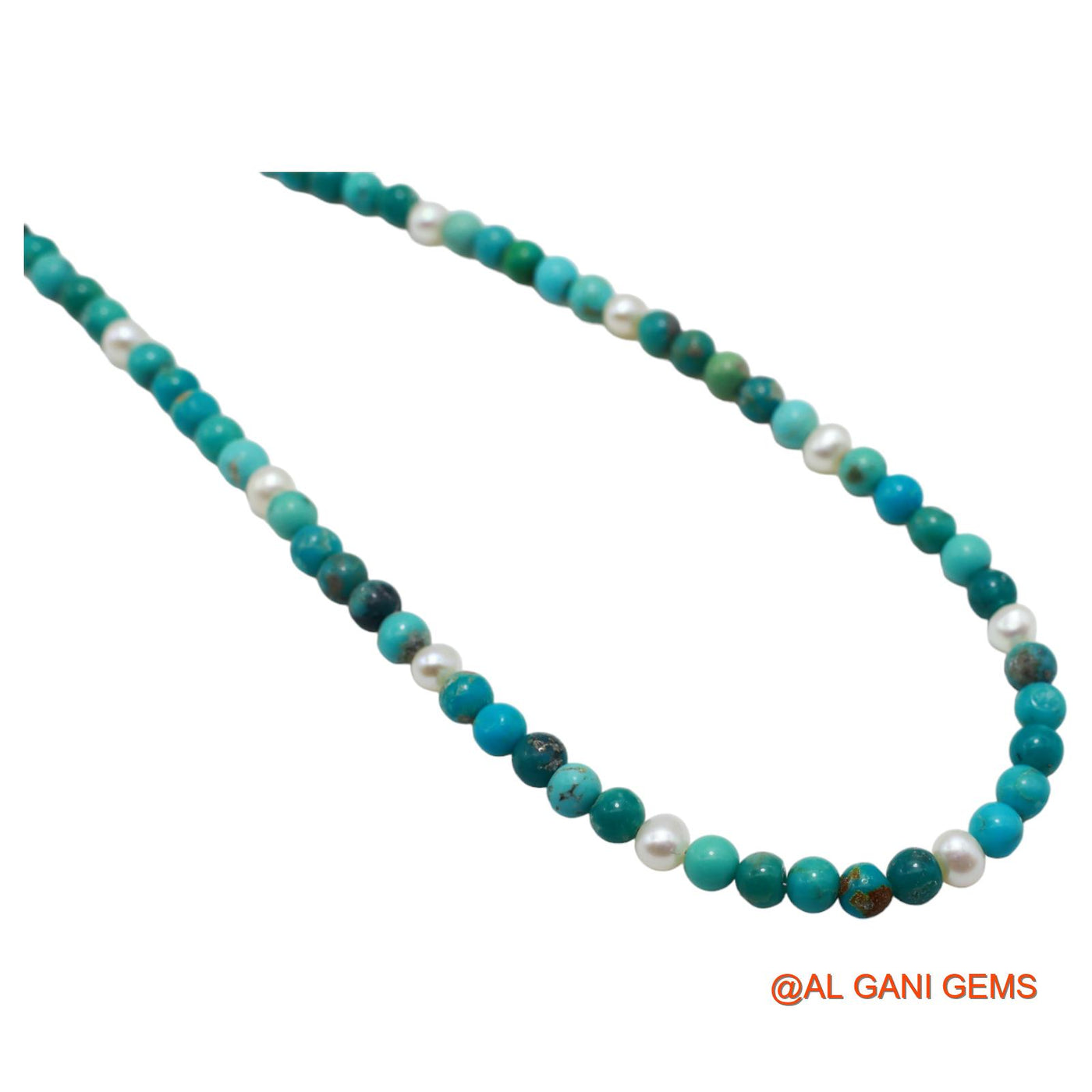 Rondelle Smooth December Turquoise Bead Boho Wedding Statement Necklace BT-15