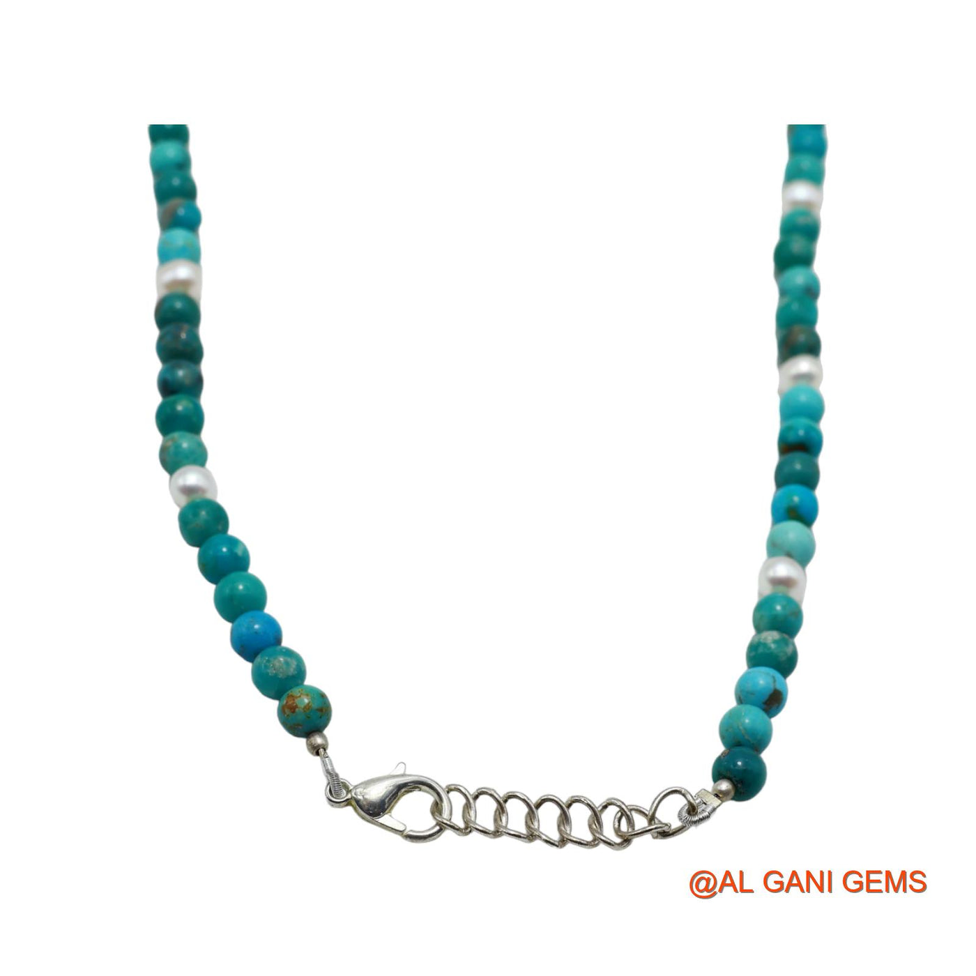 Rondelle Smooth December Turquoise Bead Boho Wedding Statement Necklace BT-15