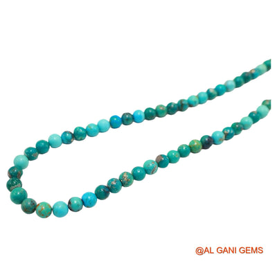 Smooth 7 TO 6 MM Turquoise Bead Rondelle Dainty December Mother Necklace BT-160