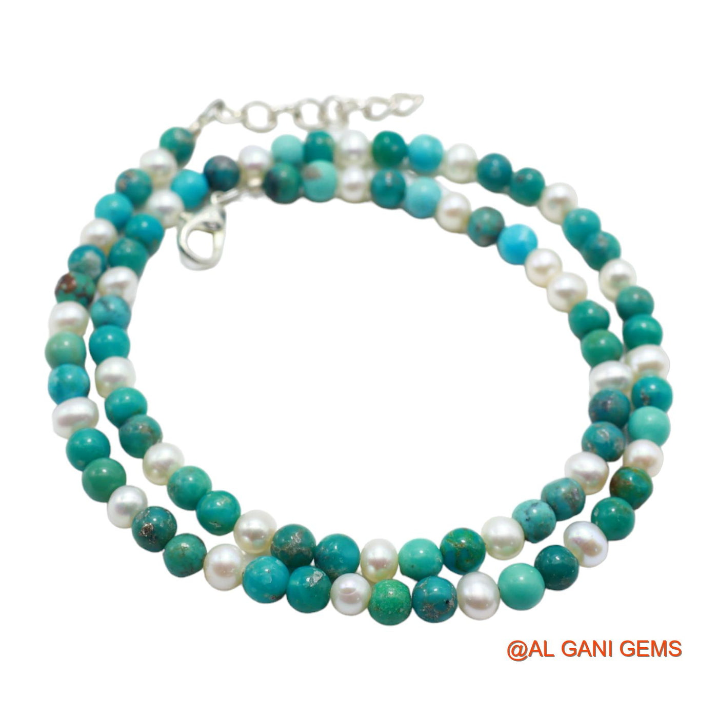 Smooth 5X4 MM Turquoise Bead Rondelle Dainty December Celestial Necklace BT-17