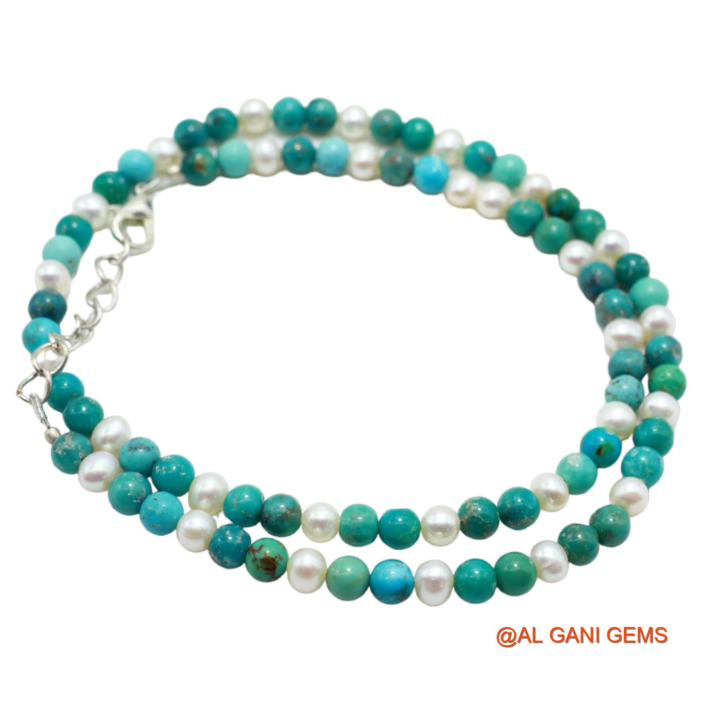 Smooth 5X4 MM Turquoise Bead Rondelle Dainty December Celestial Necklace BT-17