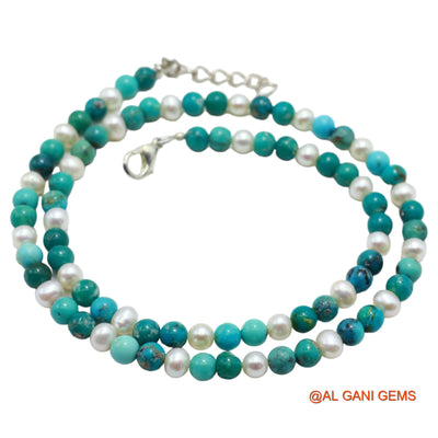 Smooth Blue Turquoise Beads Rondelle Strength December Artisan Bracelet BT-18