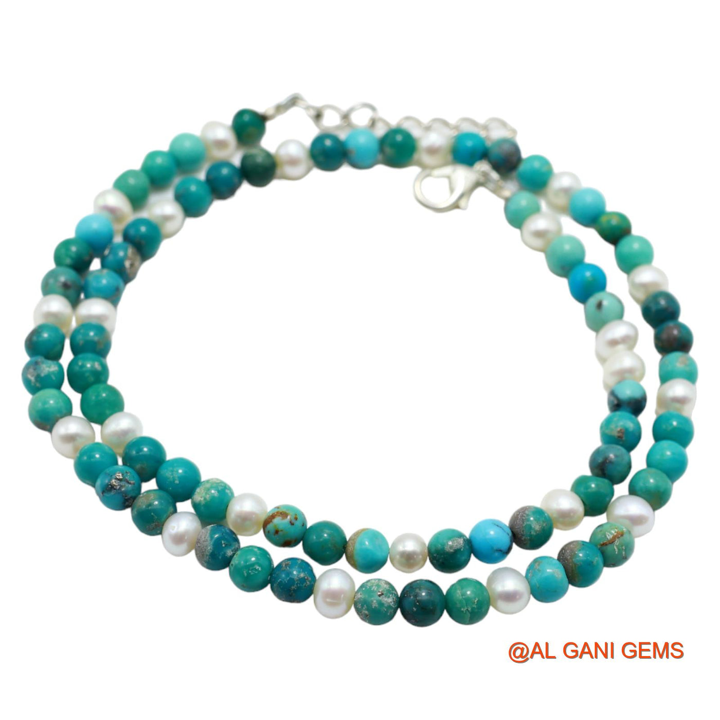 Smooth Sky Blue 5X4 MM Turquoise Beads Rondelle Dainty December Necklace BT-20