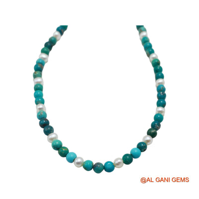 Smooth Sky Blue 5X4 MM Turquoise Beads Rondelle Dainty December Necklace BT-20