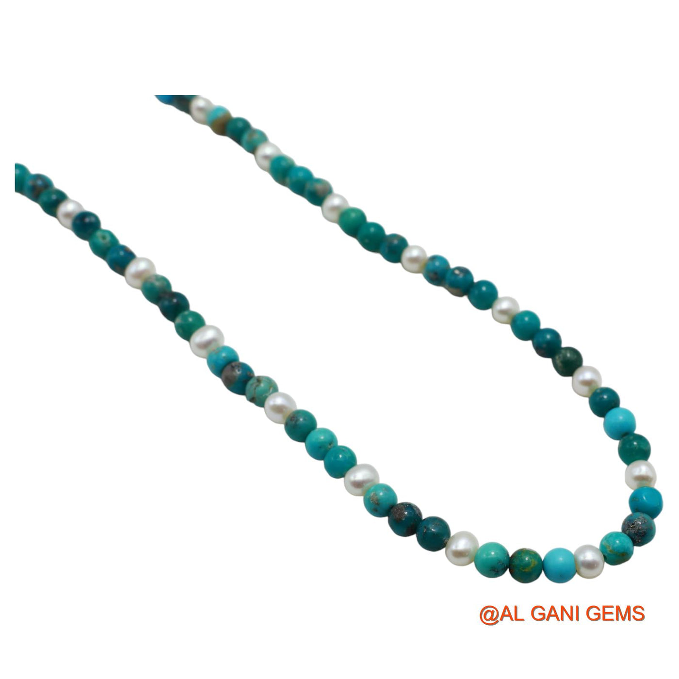 Smooth Sky Blue 5X4 MM Turquoise Beads Rondelle Dainty December Necklace BT-20