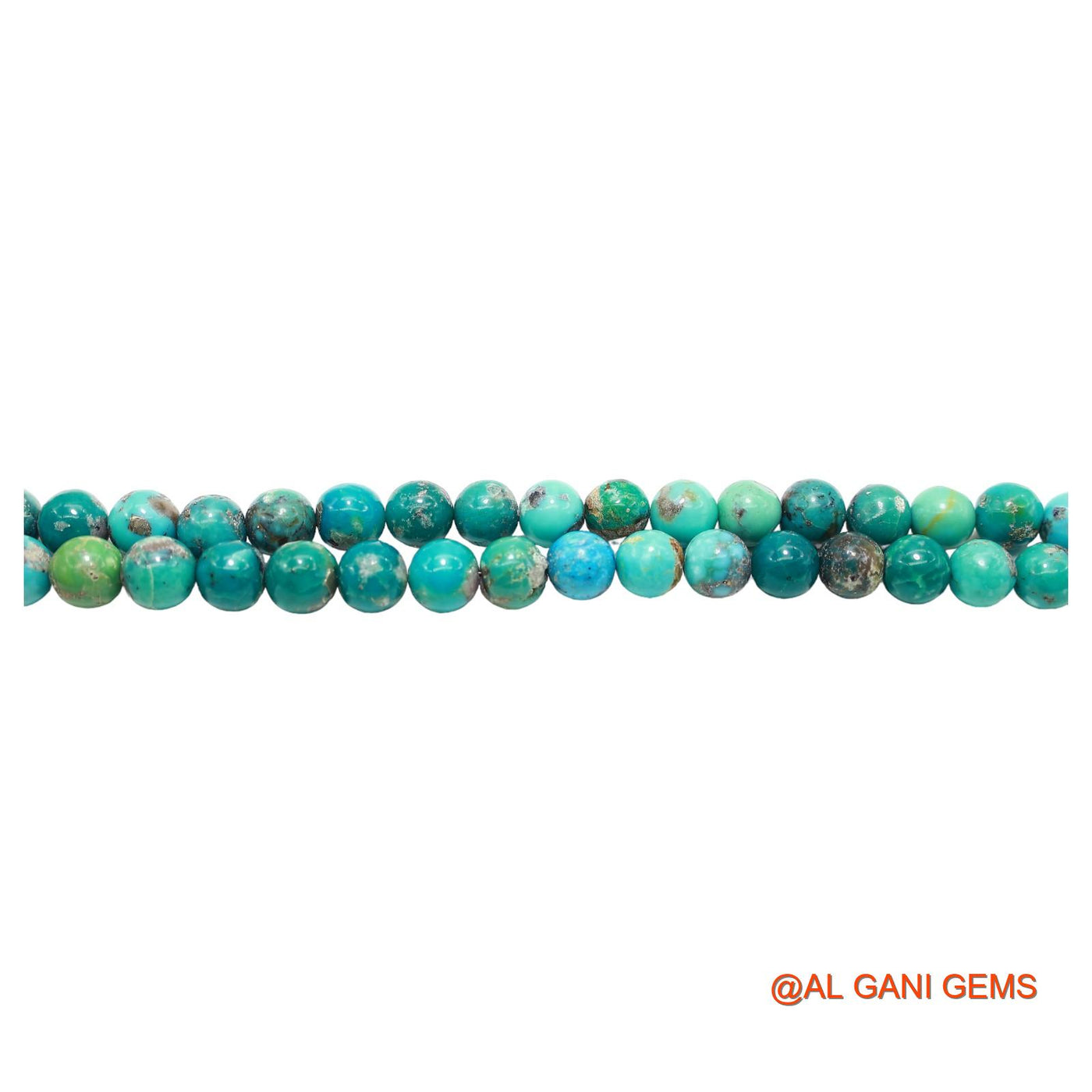 Rondelle Smooth December 8 TO 9 MM Turquoise Beaded Art Deco Necklace BT-212