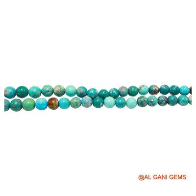 Smooth Turquoise Beads Rondelle Dainty December Handmade Boho Necklace BT-213
