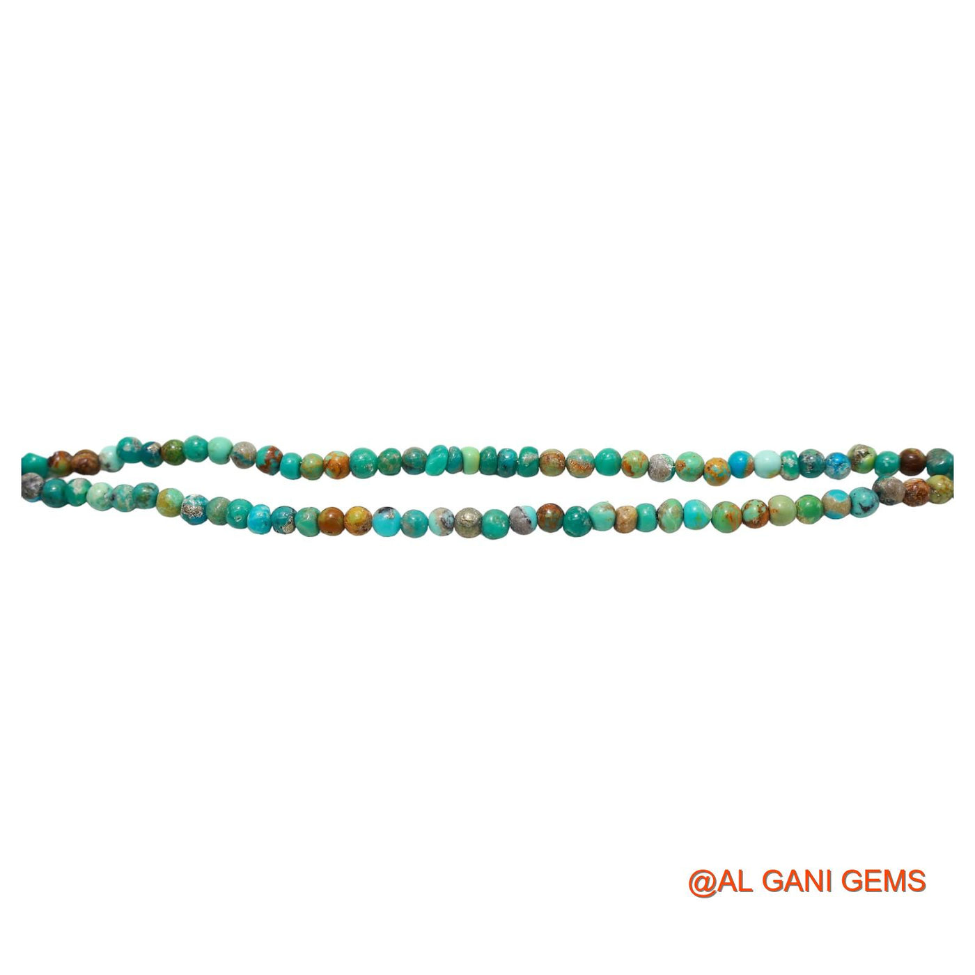 Smooth Turquoise Beaded Rondelle Dainty December Mother Antique Necklace BT-217