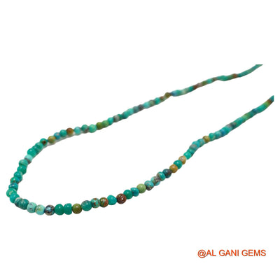 Rondelle Smooth December Turquoise Beaded Dainty Engagement Necklace BT-218