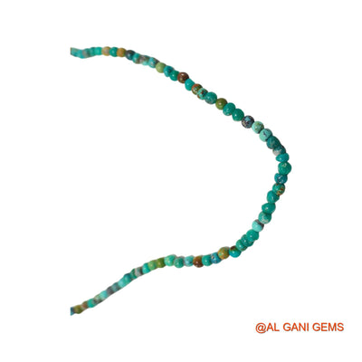 Rondelle Smooth December Turquoise Beaded Dainty Engagement Necklace BT-218