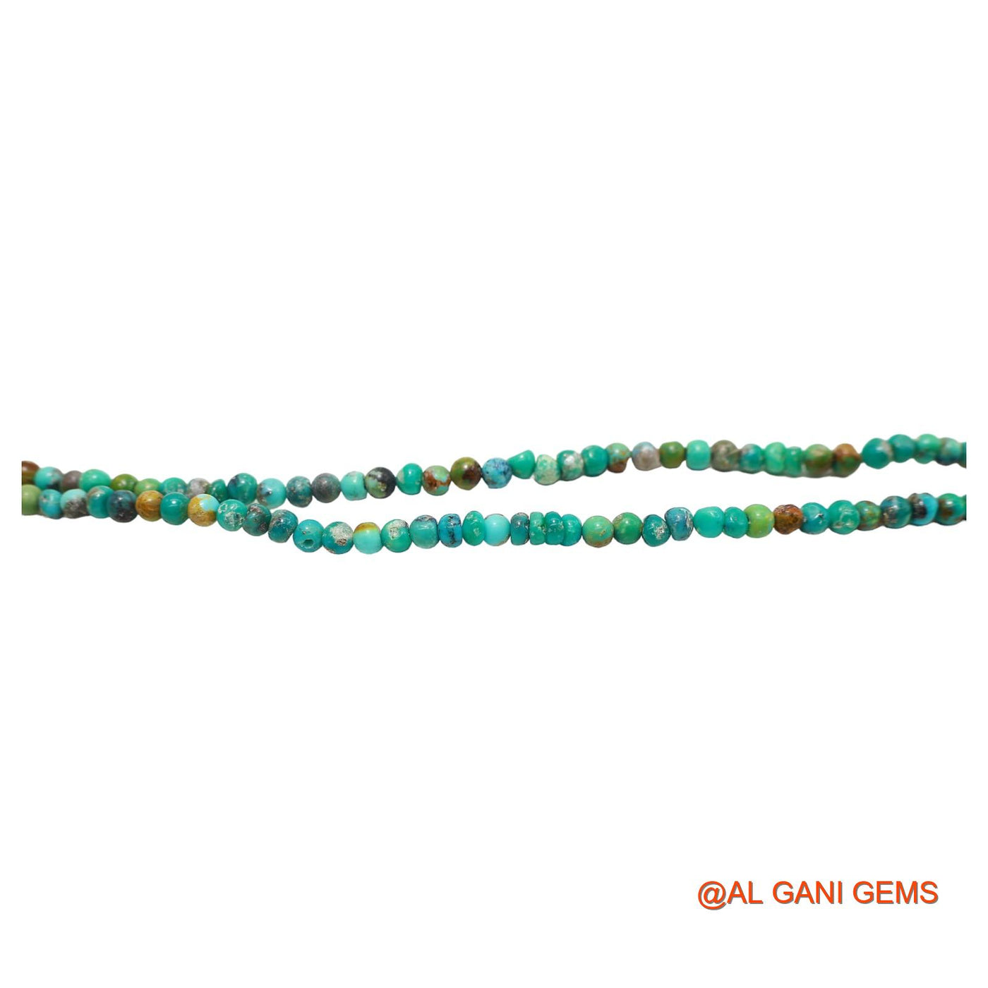 Rondelle Smooth December Turquoise Beaded Dainty Engagement Necklace BT-218