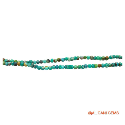 Rondelle Smooth December Turquoise Beaded Dainty Engagement Necklace BT-218