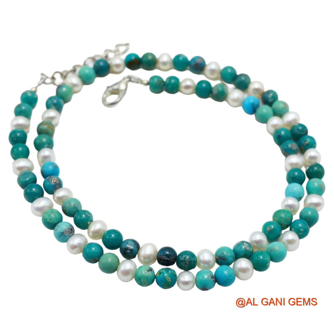 Rondelle Smooth 5X4 MM Turquoise Beaded Dainty December Wedding Necklace BT-21