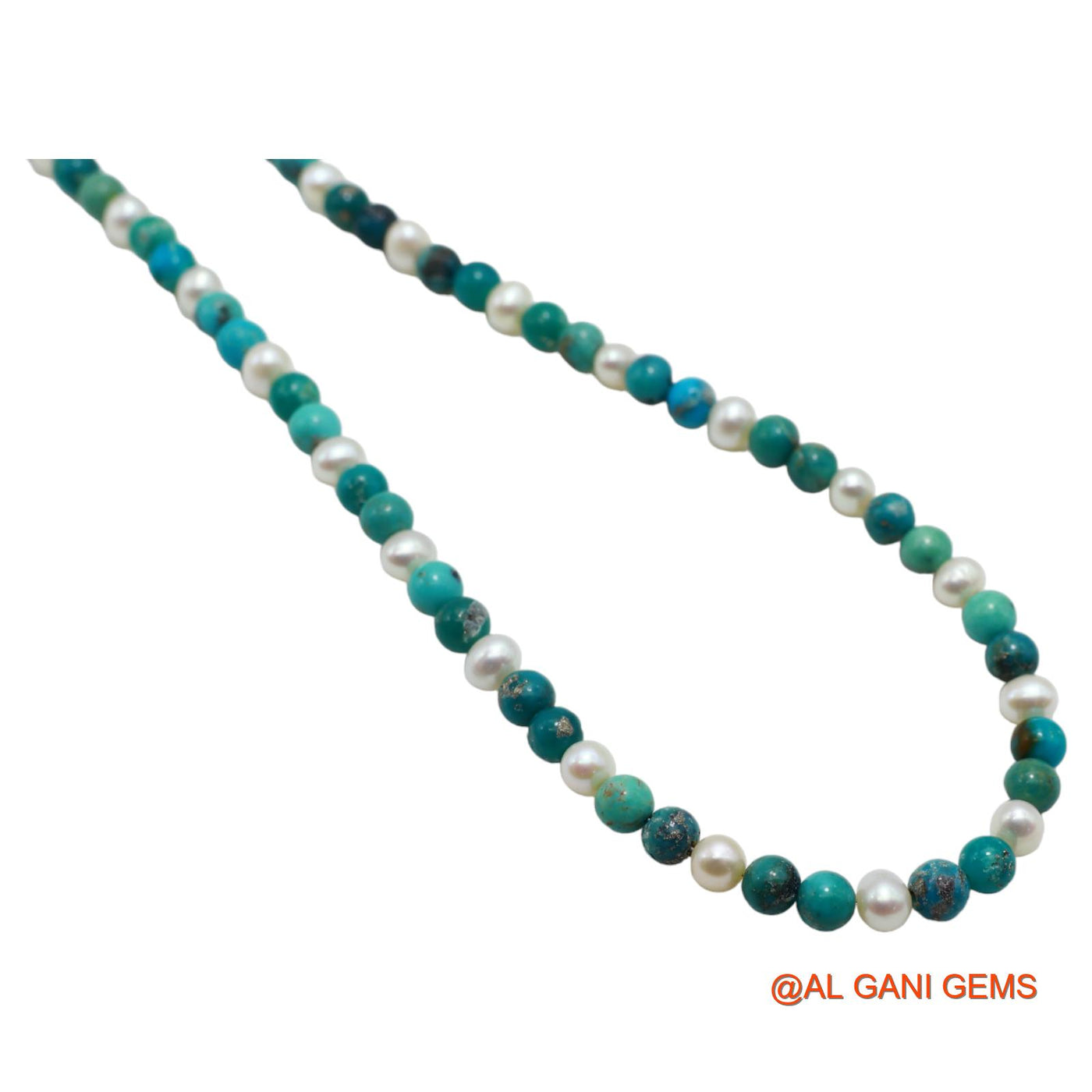 Rondelle Smooth 5X4 MM Turquoise Beaded Dainty December Wedding Necklace BT-21