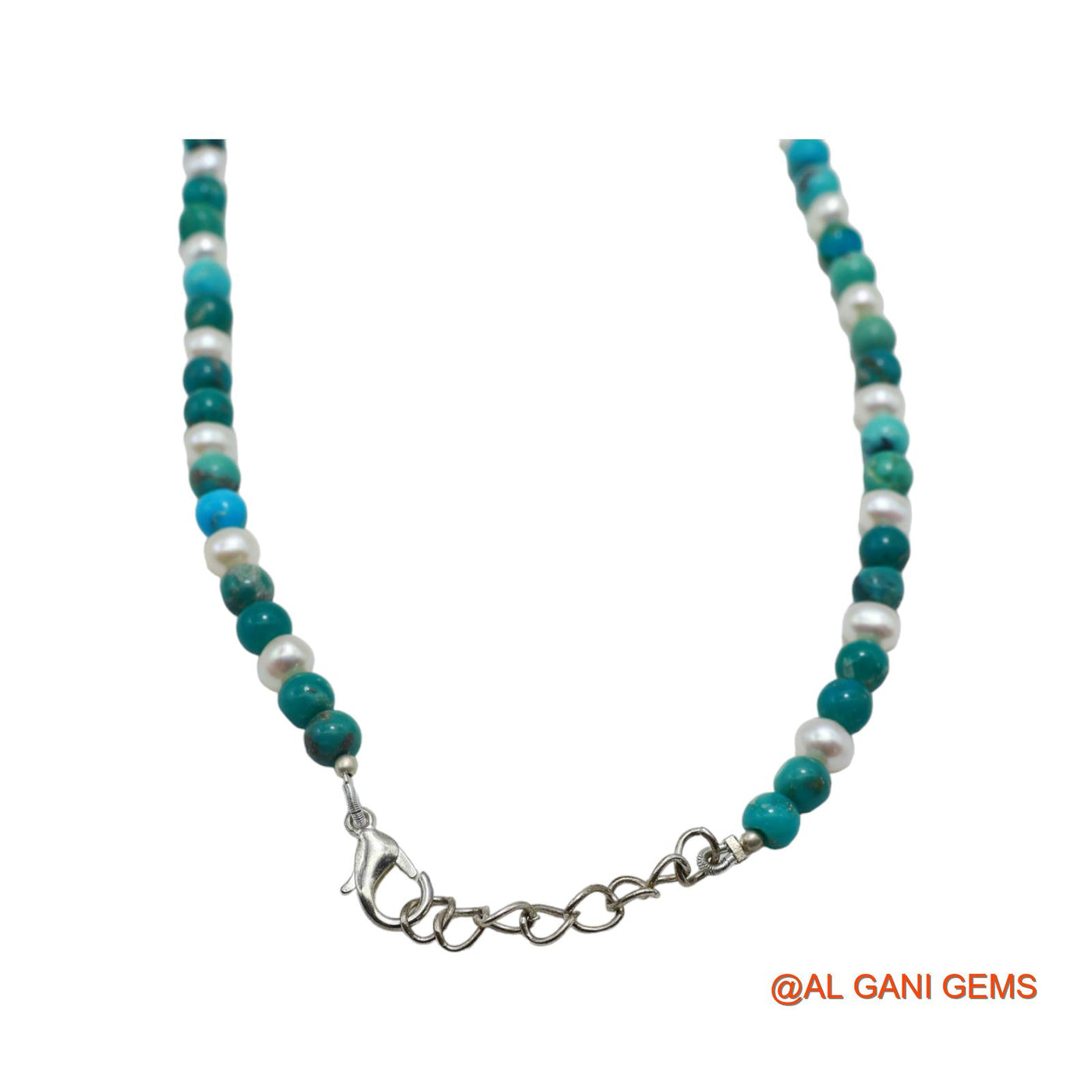 Rondelle Smooth 5X4 MM Turquoise Beaded Dainty December Wedding Necklace BT-21