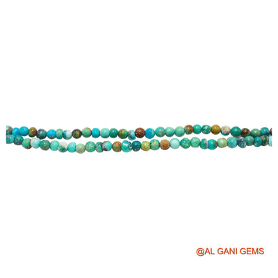 Smooth December Turquoise Beaded Rondelle Dainty Boho Daughter Necklace BT-220