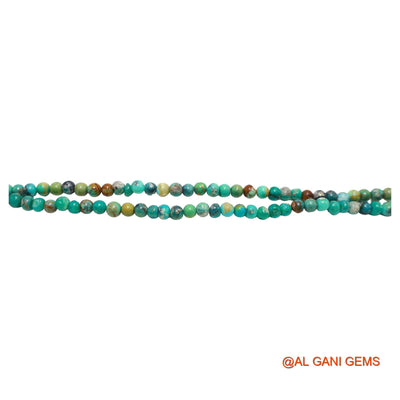 Rondelle Smooth 2 TO 3 MM Turquoise Beaded Art Deco December Necklace BT-222