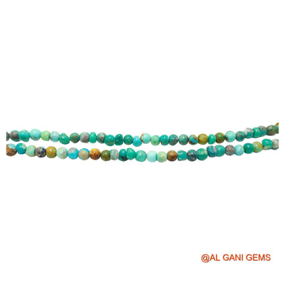Smooth December 2 TO 3 MM Turquoise Beaded Rondelle Art Deco Necklace BT-223