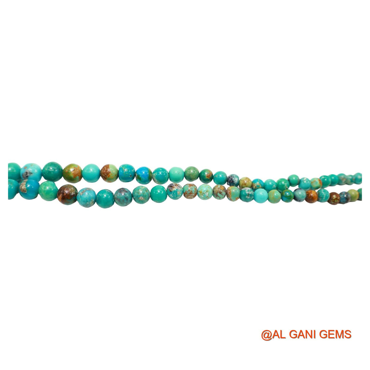 Smooth December Turquoise Bead Rondelle Art Deco Birthday Boho Necklace BT-224