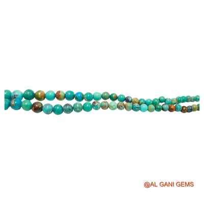 Smooth December Turquoise Bead Rondelle Art Deco Birthday Boho Necklace BT-224