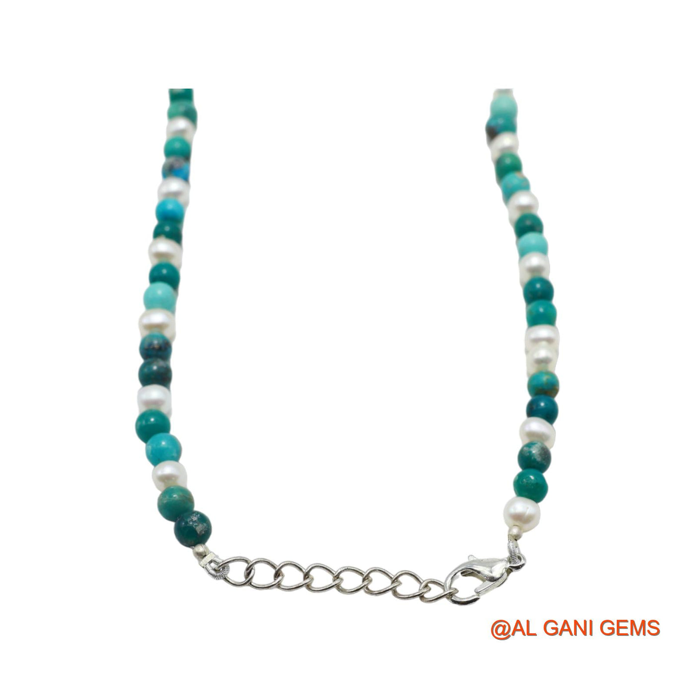Smooth Turquoise Bead Rondelle Boho December Artisan Dainty Necklace BT-24