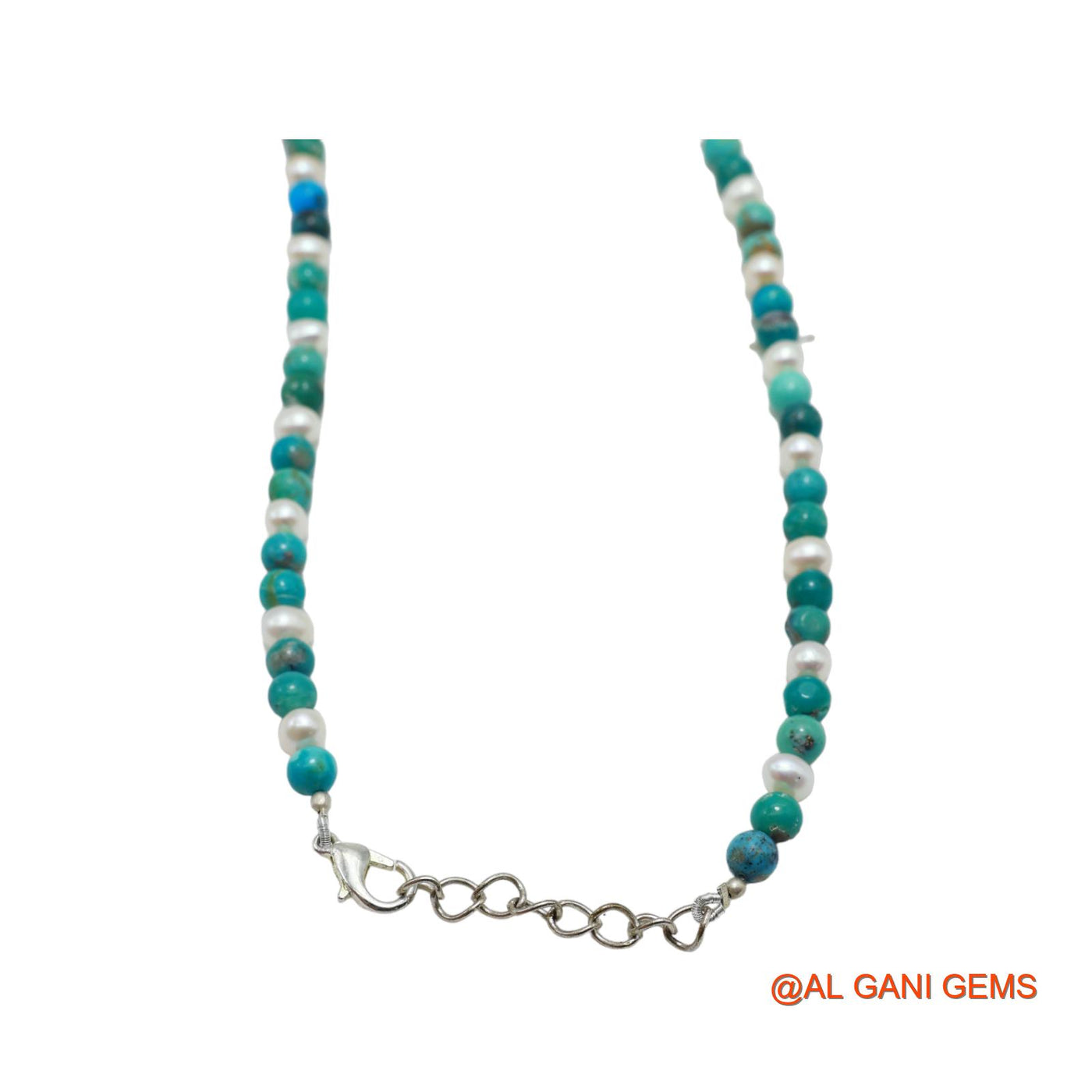 Smooth December Turquoise Beads Rondelle Boho Handcrafted Necklace BT-26