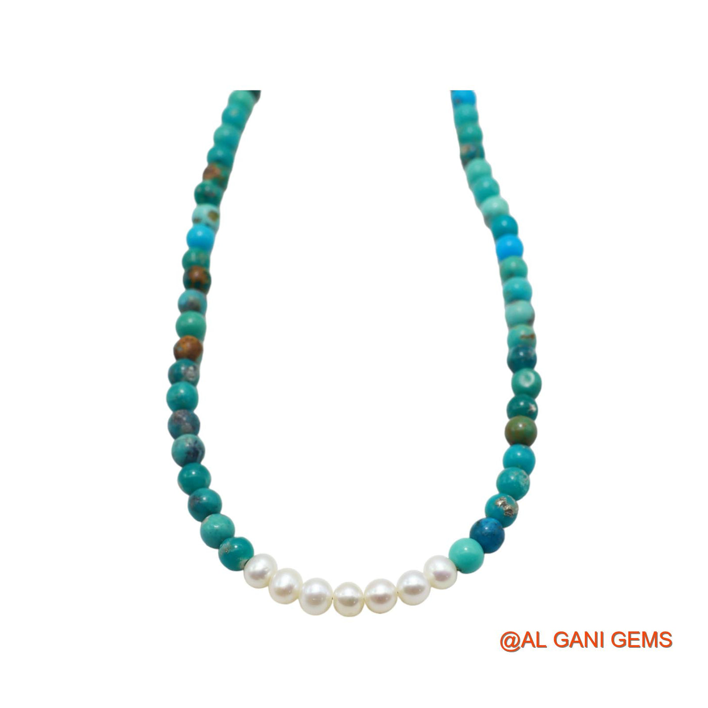 Rondelle Smooth 5X4 MM Turquoise Beaded Boho December Handmade Necklace BT-27