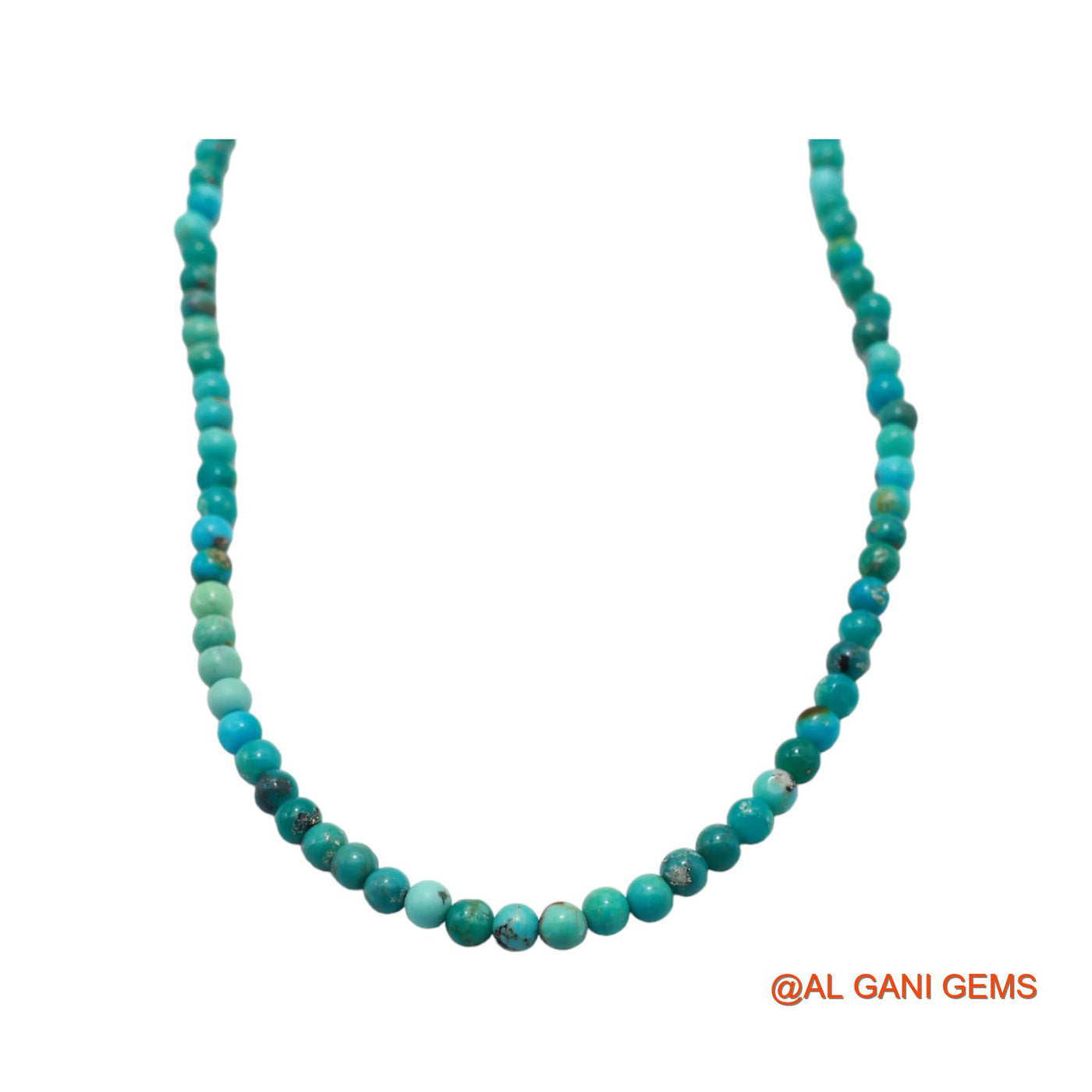 Rondelle Smooth December Turquoise Beads Dainty Celestial Boho Necklace BT-29